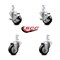 Service Caster 3.5 Inch Black Polyurethane Wheel Swivel 3/4 Inch Square Stem Caster Brake, 2PK SCC-SQ20S3514-PPUB-BLK-TLB-34-2-S-2 - alternate 4